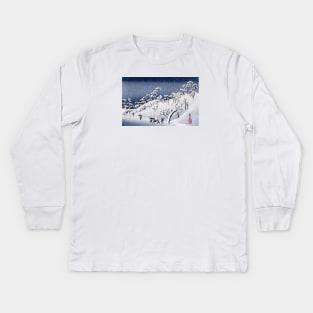 19th C. Snow on Asuka Hill Japan Kids Long Sleeve T-Shirt